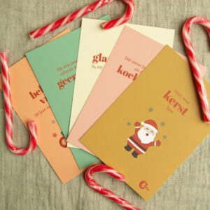 Set van 5 kerstkaarten